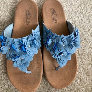 Cliffs brand blue sandals